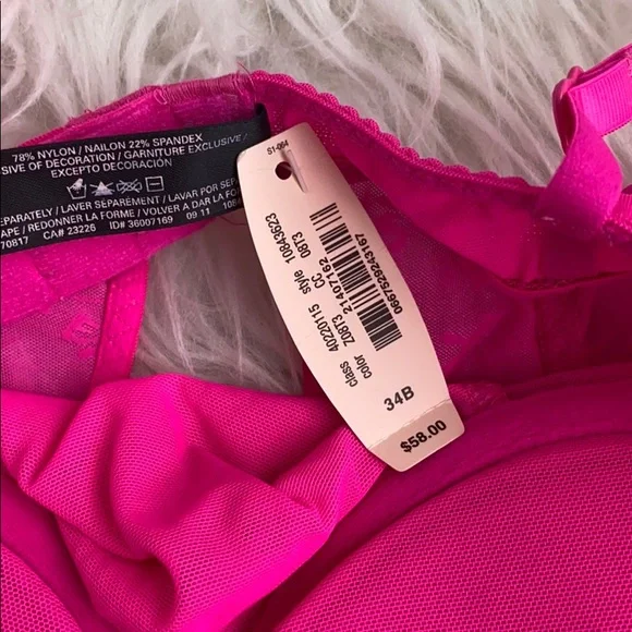 Victoria’s Secret pink 34B Sexy body teddy chemise slip NWT bachelorette - Picture 2 of 3